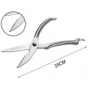 Forbice trinciapollo taglia pollo lama a seghetto acciao cromato 25 cm