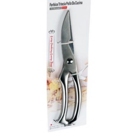 Forbice trinciapollo taglia pollo lama a seghetto acciao cromato 25 cm