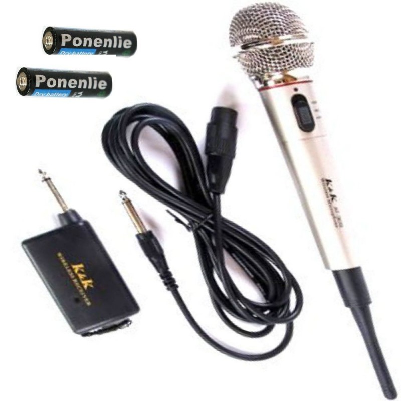 Karaoke Amplificatore Microfono Wireless o Cavo Registratore Canto jack 4.5