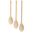 Set kit 3 pz cucchiai da cucina legno duro 25-29.6-35.5cm utensili made in Italy