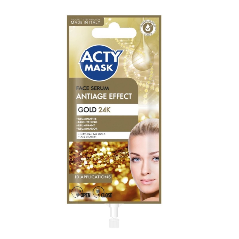 4x Confezione 15ml Siero anti età illuminante viso oro vitamine AcE 60ml