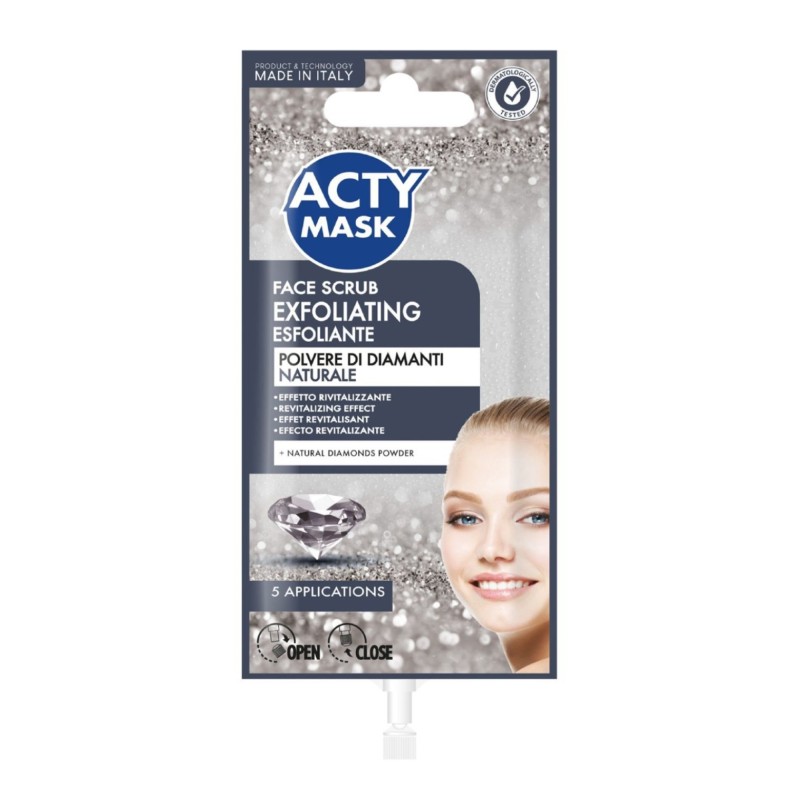4x Confezione 15ml Scrub viso esfoliante rivitalizzante polvere diamante 60ml