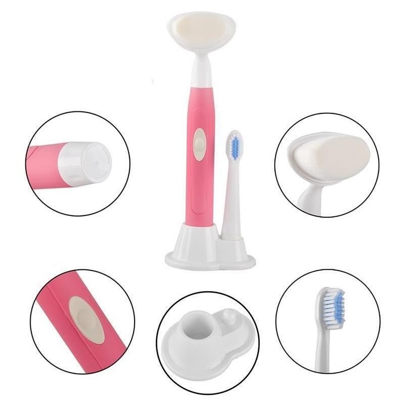 Spazzolino Testina Vibrante Alta Intensità Kit Spazzola Pulizia Denti o Viso