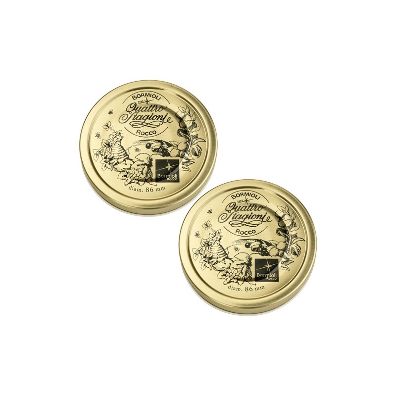 2x Tappi Bormioli Rocco x vasetti Quattro Stagioni 70 mm ORIGINALI Made in Italy