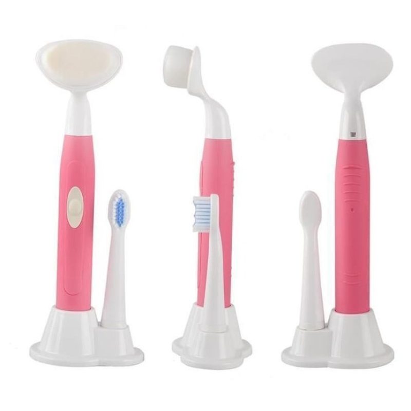 Spazzolino Testina Vibrante Alta Intensità Kit Spazzola Pulizia Denti o Viso