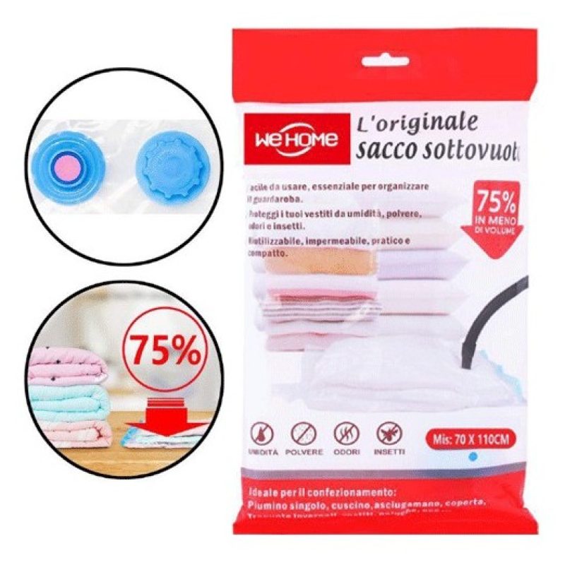WeHome 6 sacchi sacchetti salvaspazio armadio sottovuoto 70x110 per...