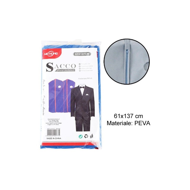 3 custodia sacca porta abiti vestito da viaggio 61x137cm riutilizzabile abito