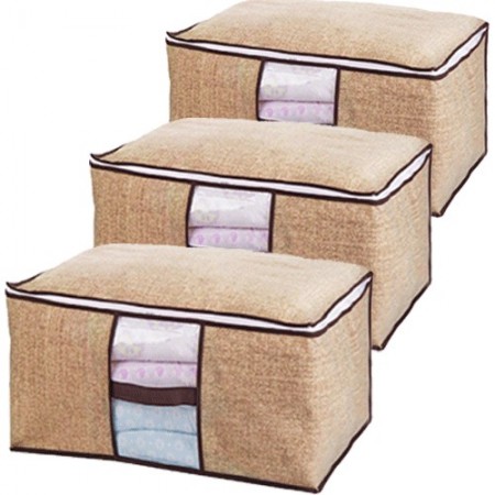 3 box contenitori scatole per armadio salvaspazio organizzatore armadio vestiti