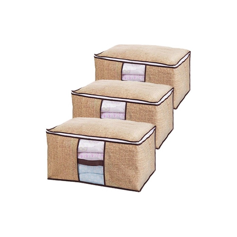 3 box contenitori scatole per armadio salvaspazio organizzatore armadio vestiti