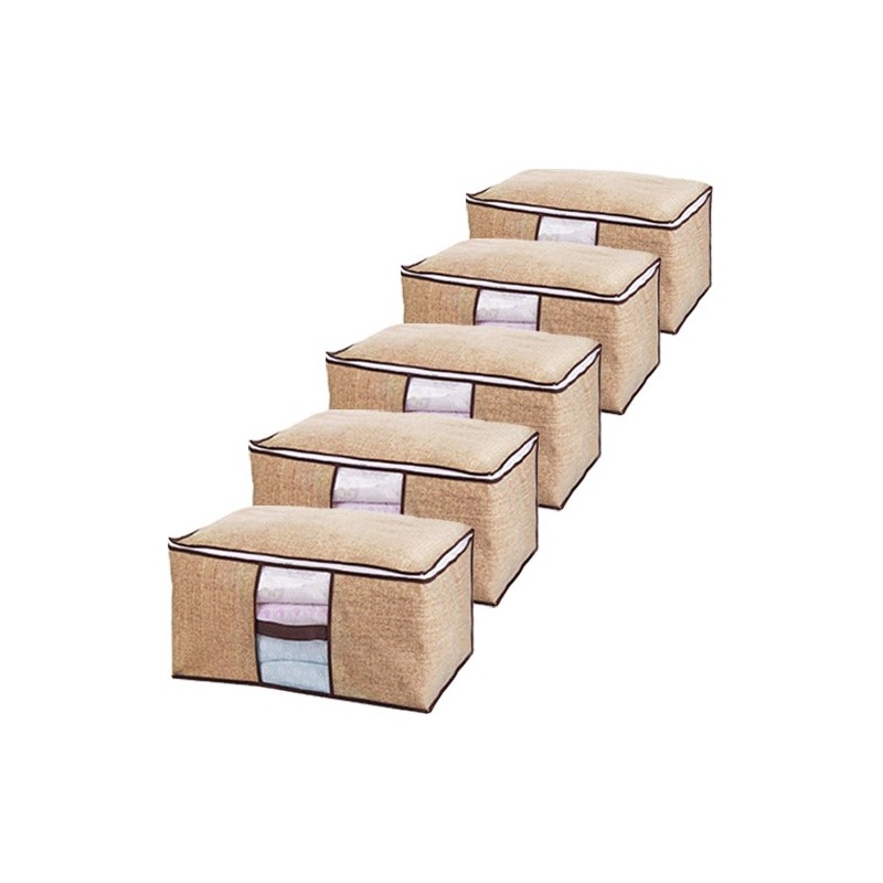 5 box contenitori scatole per armadio salvaspazio organizzatore armadio vestiti