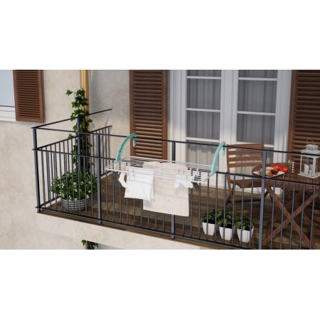 Stendibiancheria stendino balcone COLOMBO Balcony 10m braccia regolabili acciaio