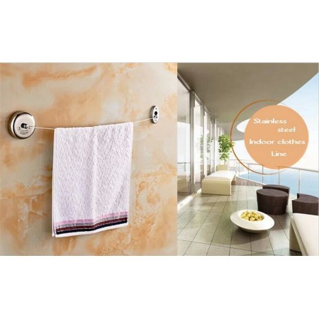 Filo Stendibiancheria Retrattile Esterni Estendibile Stendipanni Parete 3.8m