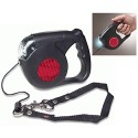 Guinzaglio torcia  per cani retrattile 5 m adatto a cani fino a 15 kg luce LED