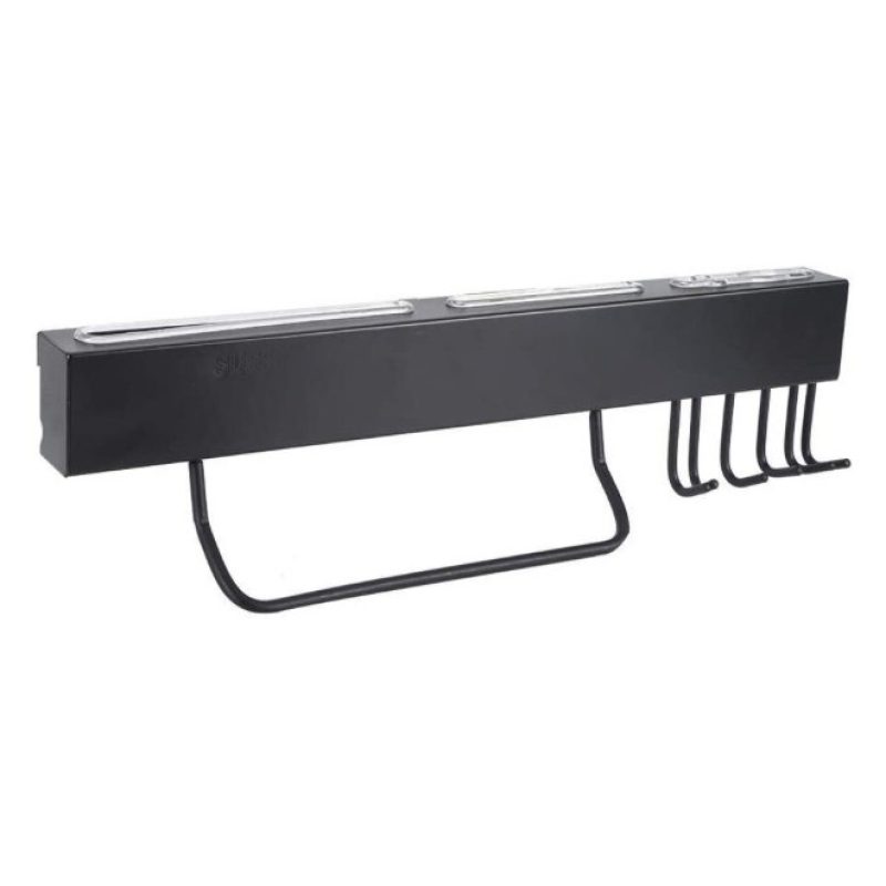 Hongu Porta coltelli da parete in acciaio portaoggetti cucina nero ...