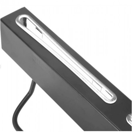 Porta coltelli da parete in acciaio portaoggetti cucina nero 40 cm 6 ganci