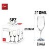 Hongu Set Cok Calice Flute Emperador 21 cl per Champagne 6 pz for c...