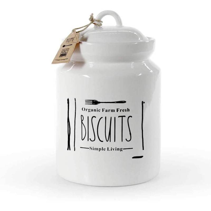 Biscottiera in ceramica barattolo salva biscotti dolci cucina shabby chic