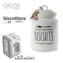 Biscottiera in ceramica barattolo salva biscotti dolci cucina shabby chic