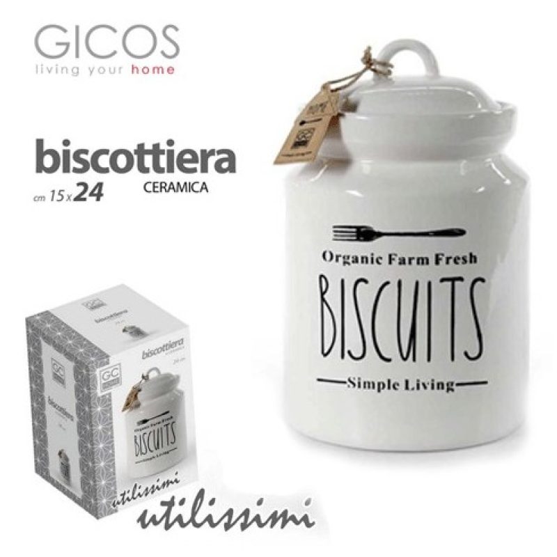Hongu Biscottiera in ceramica barattolo salva biscotti dolci cucina...