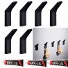 Hongu 6x Ganci porta abiti oggetti bagno cucina nero fissaggio pare...