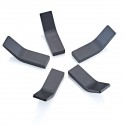 6x Ganci porta abiti oggetti bagno cucina nero fissaggio parete con colla casa