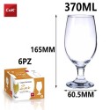 Set bicchieri calici da birra COK Zar cerveza 6 calici in vetro 37 cl