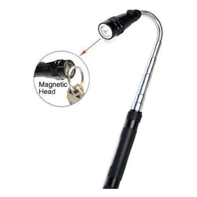 Torcia estensibile luce LED magnetica telescopica allungabile 360° magnete