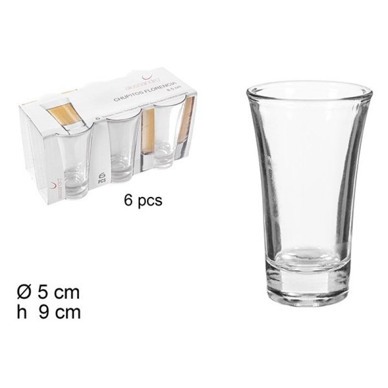Hongu Set 6 bicchierini Florencia vetro liquore bicchieri chupito s...