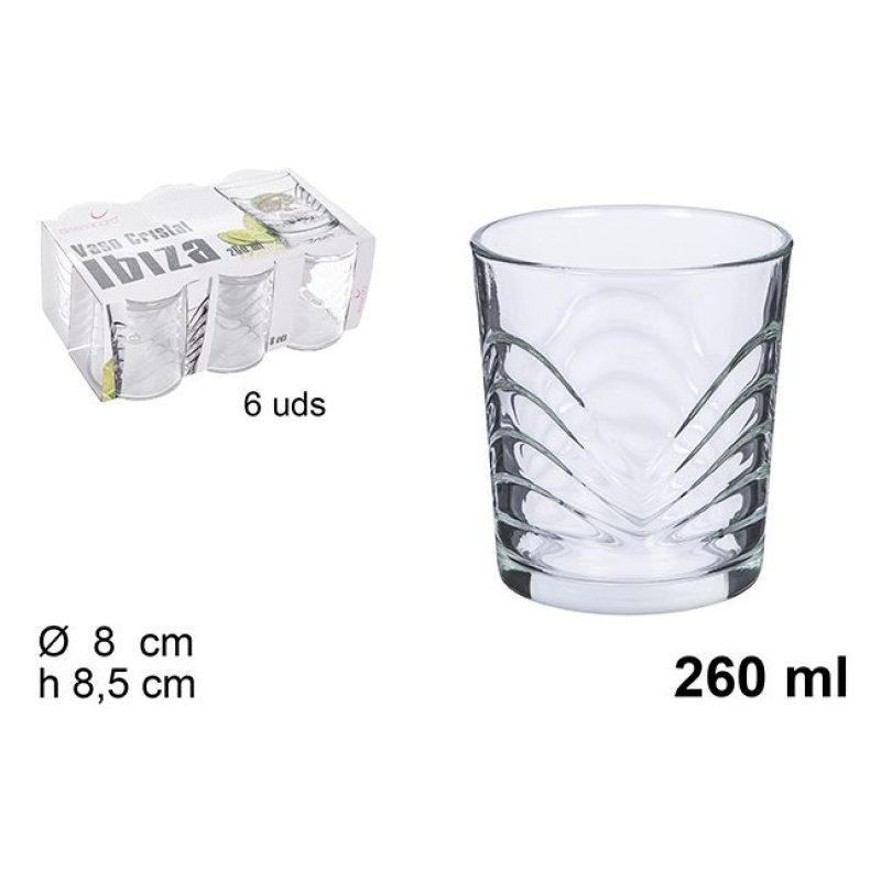 Hongu Set 6 bicchieri Ibiza acqua 26 cl bicchieri trasparenti tavol...