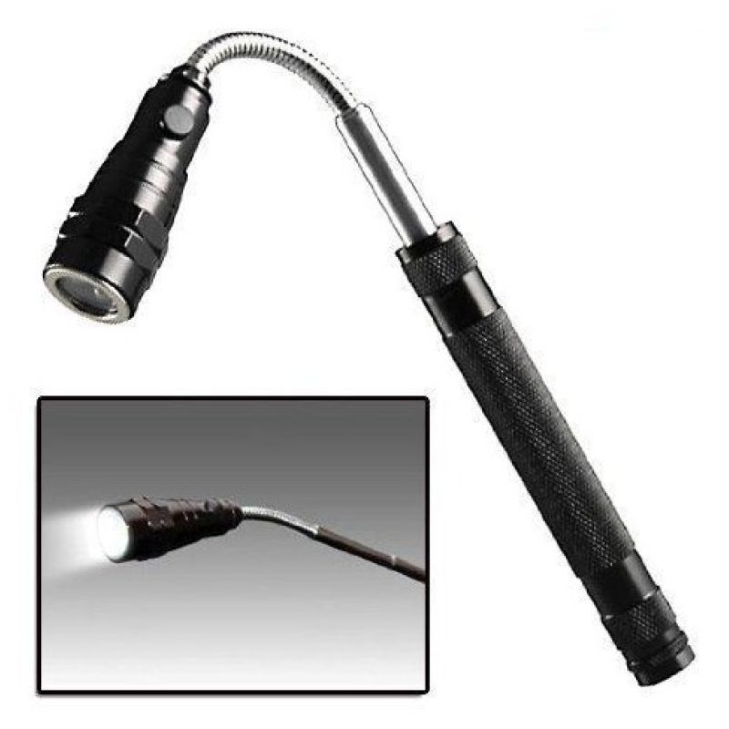 Torcia estensibile luce LED magnetica telescopica allungabile 360° magnete