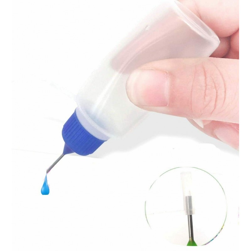 Hongu 24x Bottiglia boccette Con Ago Punta Precisione Liquido Conta...