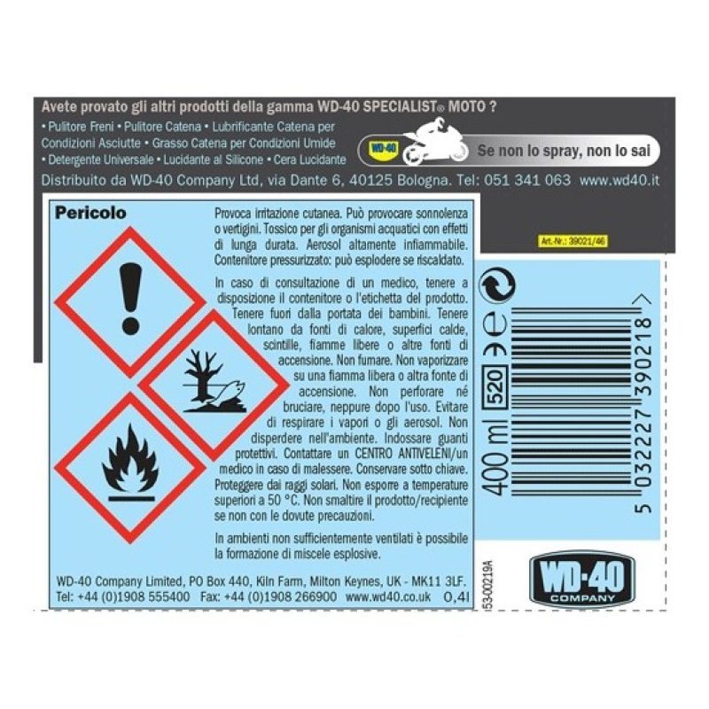 Lucidante al silicone moto WD-40 spray 400ml specialist plastica go...