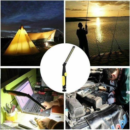 Torcia lampada faro da lavoro officina meccanico pesca LED calamita ricaricabile