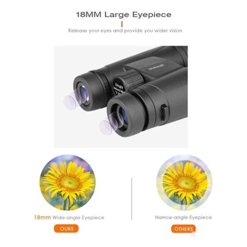 Hongu Binocolo Eyebre 10X42 zoom 10x Bak4 prisma binoculare da cacc...