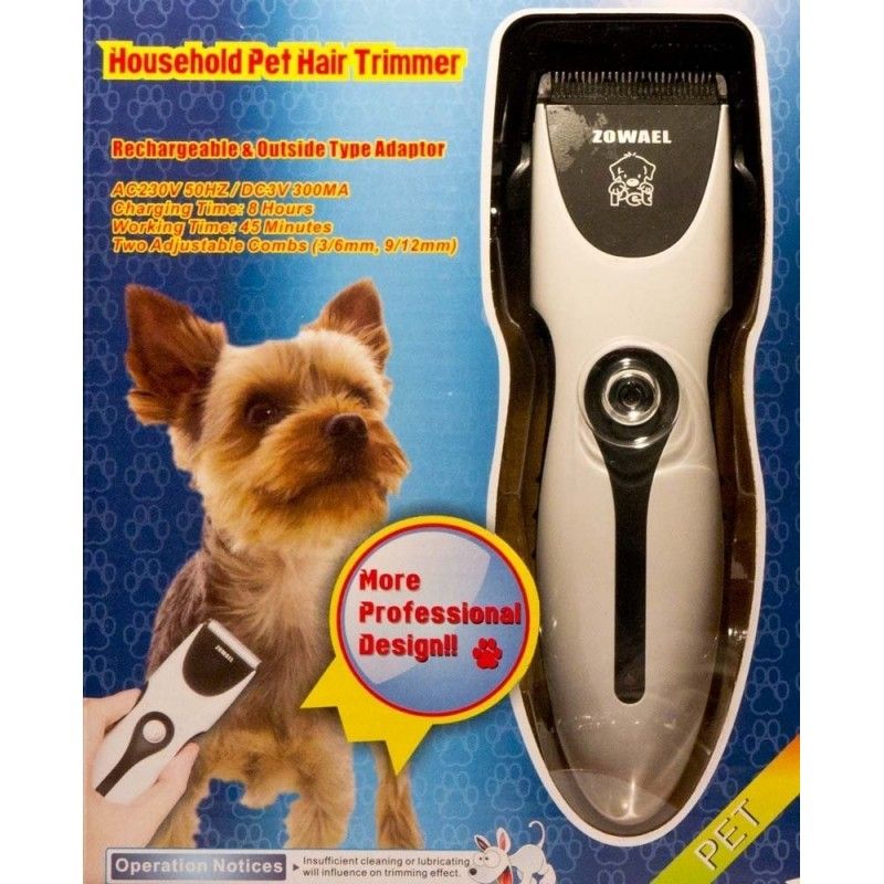 Tosatrice senza fili per cani e gatti con accessori e pettini di regolazione