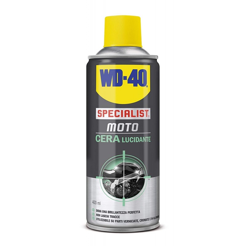 WD40 Specialist moto cera lucidante 400 ml alluminio carbonio cromature pulizia