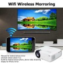 Proiettore LED Ultra HD WIFI 3D wireless D40W casa Cinema 1600LM Supporto Q-A16