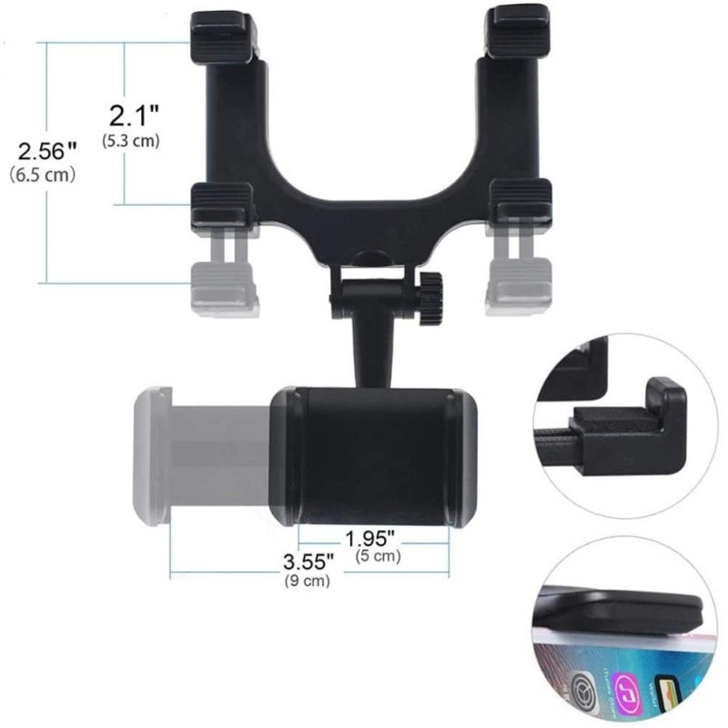 Hongu Supporto cellulare Pinza da Specchietto Retrovisore Auto Macc...