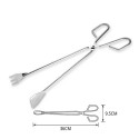 Pinza cucina barbecue acciaio forbici set BBQ carne pesce utensili 31 / 39 cm