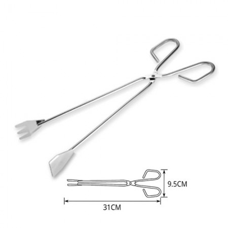 Pinza cucina barbecue acciaio forbici set BBQ carne pesce utensili 31 / 39 cm
