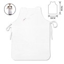 Grembiule da cucina paravanti per pizzeria bar chef cuoco bianco 79x58 cm