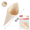 Hongu Eco coppette coni medi finger food legno di pino ciotole buff...