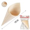 Hongu Eco coppette coni medi finger food legno di pino ciotole buff...