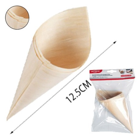 Eco coppette coni medi finger food legno di pino ciotole buffet porta riso
