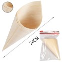 Eco coppette coni medi finger food legno di pino ciotole buffet porta riso