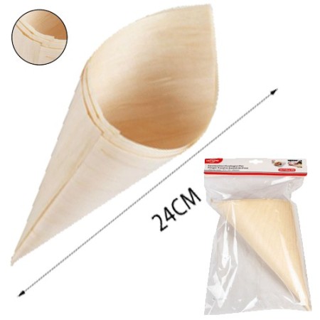 Eco coppette coni medi finger food legno di pino ciotole buffet porta riso