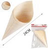 Hongu Eco coppette coni medi finger food legno di pino ciotole buff...