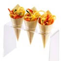 Eco coppette coni medi finger food legno di pino ciotole buffet porta riso