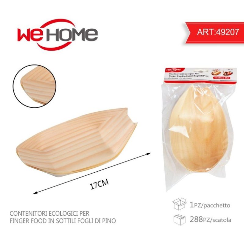 Hongu Eco coppette barchette medi finger food legno di pino ciotole...