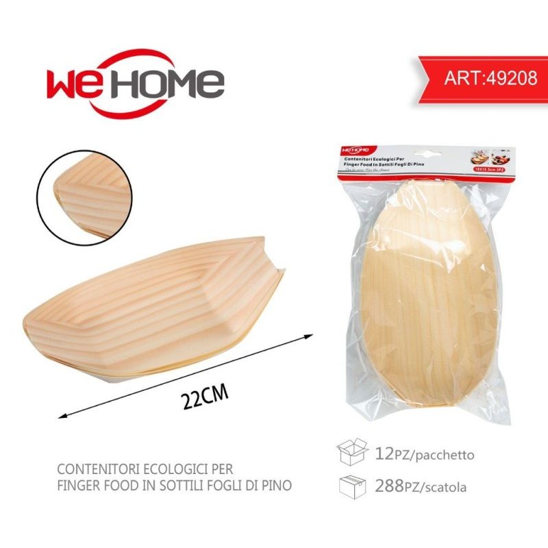Hongu Eco coppette barchette medi finger food legno di pino ciotole...